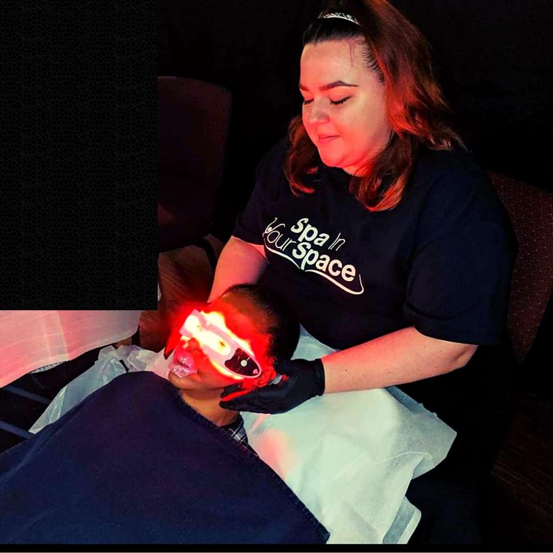 LED eye treatment with lip mask